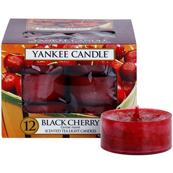 Yankee Candle Black Cherry čajová svíčka 12 x 9,8 g