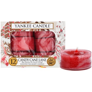 Yankee Candle Candy Cane Lane čajová svíčka 12 x 9,8 g