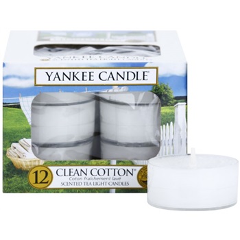 Yankee Candle Clean Cotton čajová svíčka 12 x 9,8 g