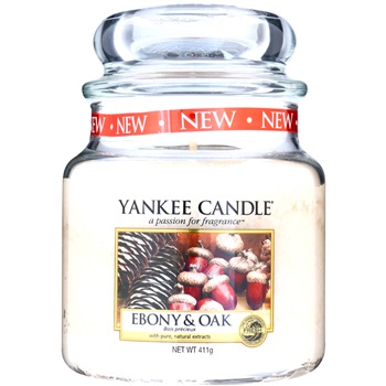 Yankee Candle Ebony & Oak vonná svíčka 411 g Classic střední