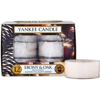 Yankee Candle Ebony & Oak čajová svíčka 12 x 9,8 g