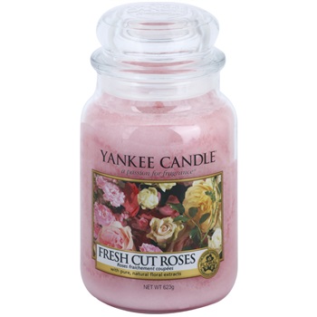 Yankee Candle Fresh Cut Roses vonná svíčka 623 g Classic velká
