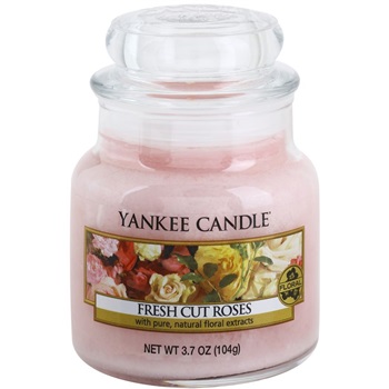 Yankee Candle Fresh Cut Roses vonná svíčka 104 g Classic malá 