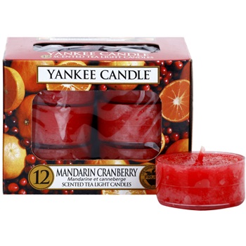 Yankee Candle Mandarin Cranberry čajová svíčka 12 x 9,8 g