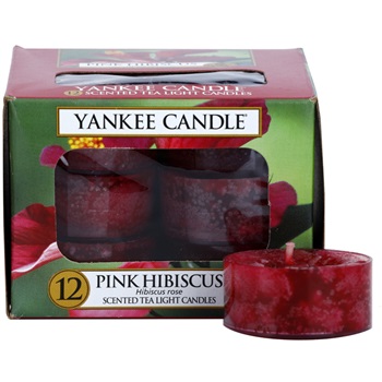 Yankee Candle Pink Hibiscus čajová svíčka 12 x 9,8 g