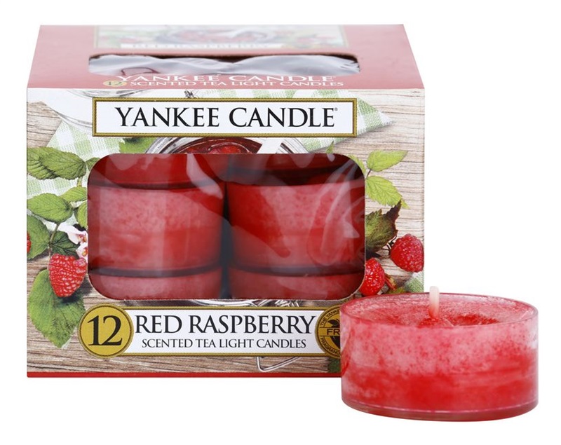 Yankee Candle Red Raspberry čajová svíčka 12 x 9,8 g