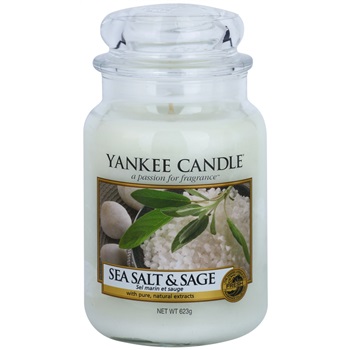 Yankee Candle Sea Salt & Sage vonná svíčka 623 g Classic velká 