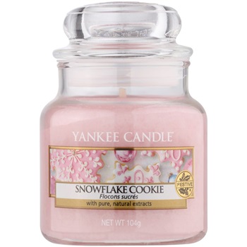 Yankee Candle Snowflake Cookie vonná svíčka 104 g Classic malá 