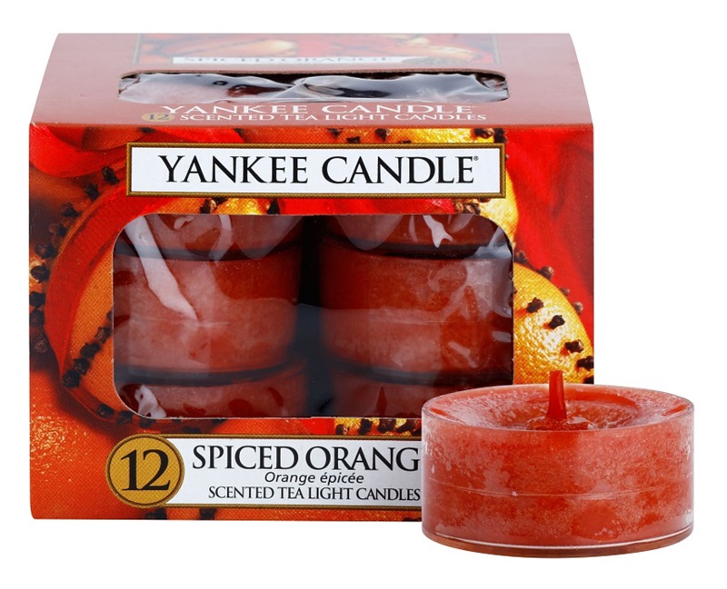 Yankee Candle Spiced Orange čajová svíčka 12 x 9,8 g