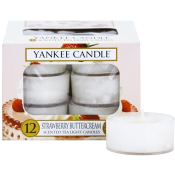 Yankee Candle Strawberry Buttercream čajová svíčka 12 x 9,8 g