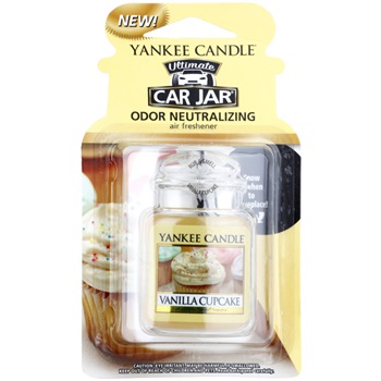 Yankee Candle Vanilla Cupcake Car Air Freshener hanging