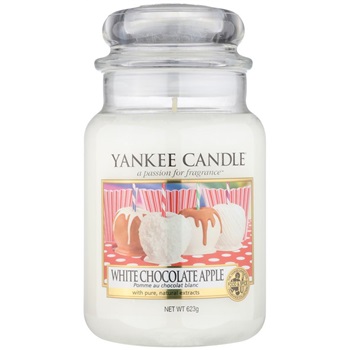 Yankee Candle White Chocolate Apple vonná svíčka 623 g Classic velká 